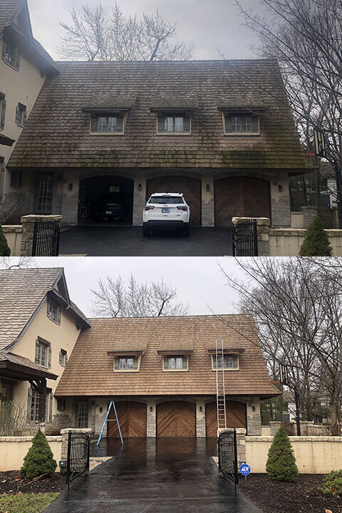 Before after cedar roof mobile