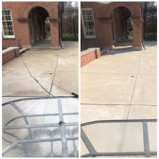 Befor and After Patio Cleaning