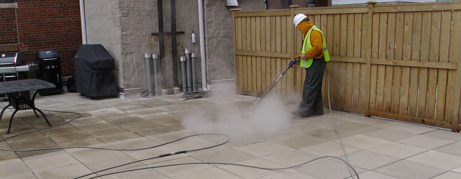 Cleaning concrete commercial